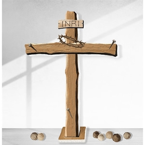 피콕 부활절 공간 데코부직포 - 십자가