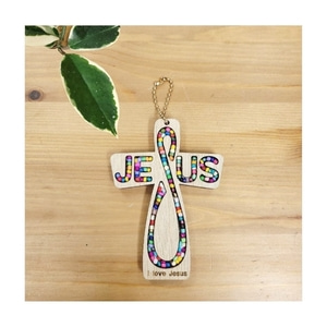 주일학교만들기키트 - JESUS 십자가열쇠고리